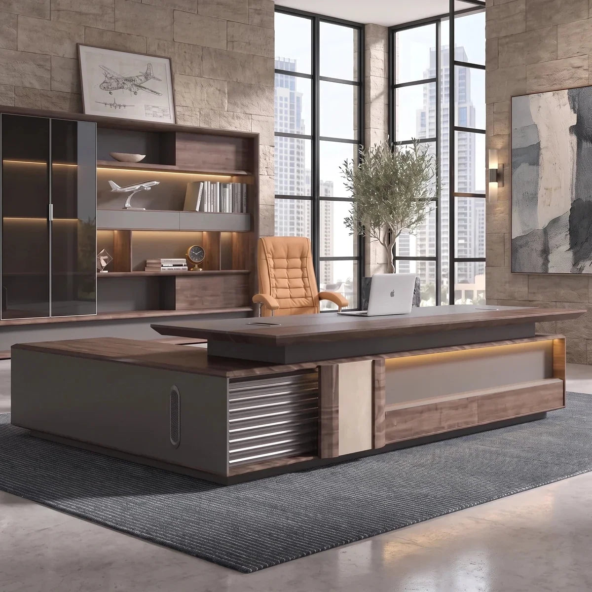 Frisco · Modern L-Shaped Executive Desk