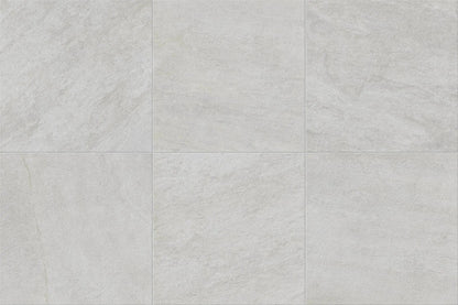 Frontier20 Arctic White L Shape Mitered Edge Quartz Look Porcelain Moldings 12x24