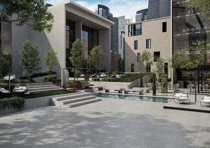 Frontier20 Indiana Grey Select Limestone Look Porcelain Pavers 12x24