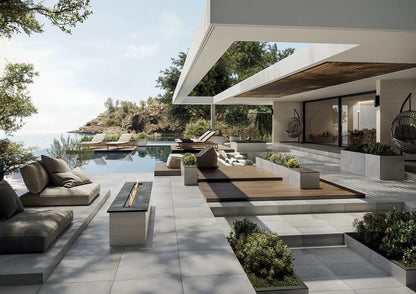 Frontier20 Indiana Variegated Limestone Look Porcelain Pavers 24x24