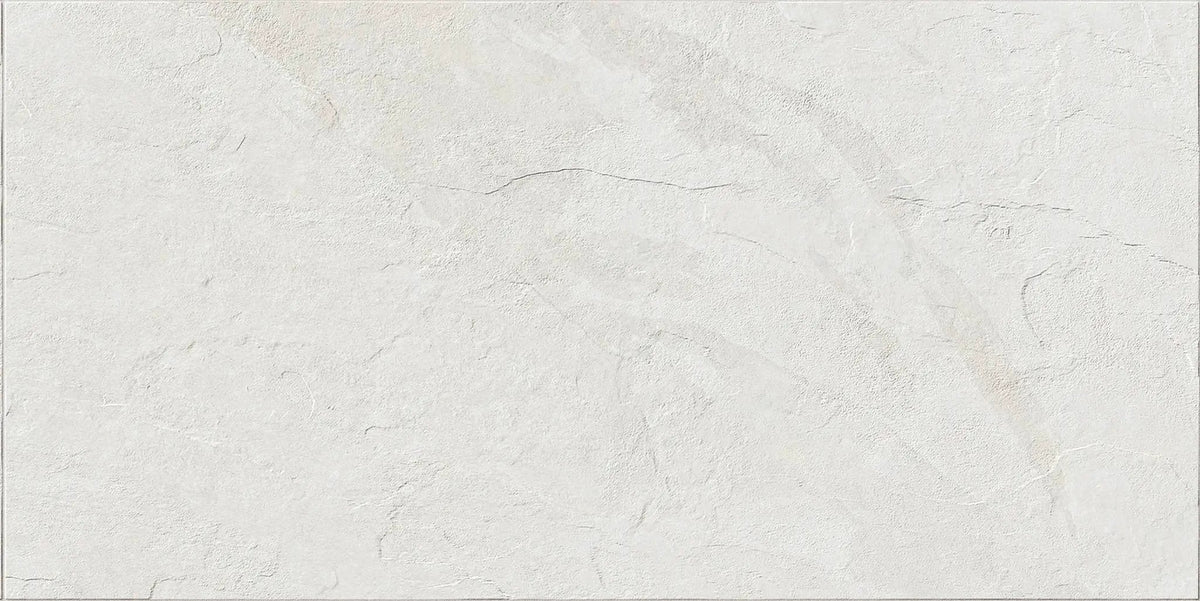 Frontier20 Montauk White Coping & Stair Bullnose Slate Look Porcelain Moldings 12x24