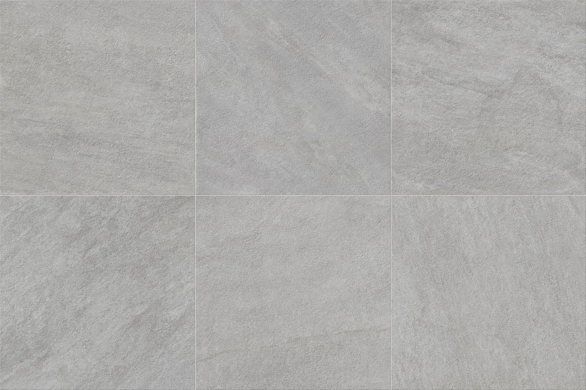 Frontier20 Star Grey Grip Stair Tread Bullnose Quartz Look Porcelain Moldings 12x24