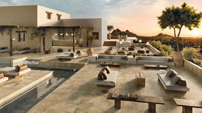 Frontier20 Travertine Cross Cut Country Classic Look Porcelain Pavers 12x24