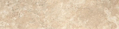 Frontier20 Travertine Cross Cut Cream Grip Stair Tread Look Porcelain Moldings 12x48