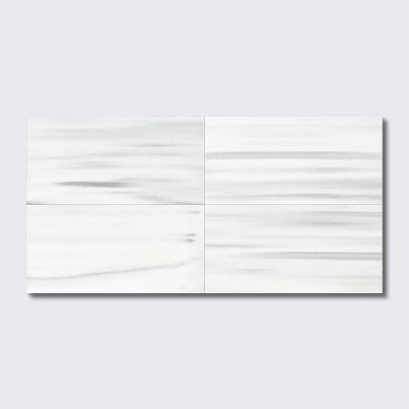 Mink White Polished Marble Tiles 12x24