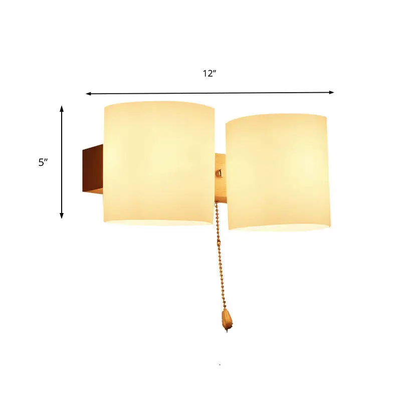 Frosted glass copper wall lamp bedroom direct wired electric