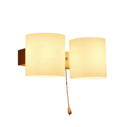 Frosted glass copper wall lamp bedroom direct wired electric