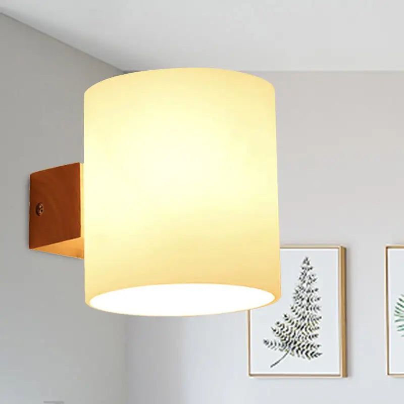 Frosted glass copper wall lamp bedroom direct wired electric