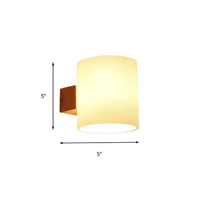 Frosted glass copper wall lamp bedroom direct wired electric