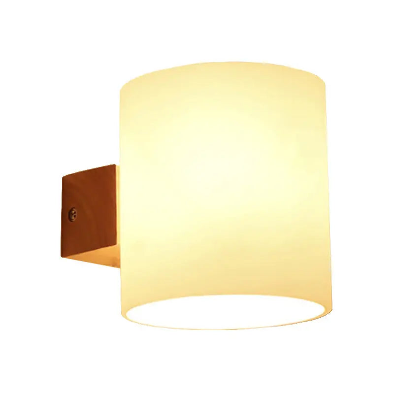 Frosted glass copper wall lamp bedroom direct wired electric
