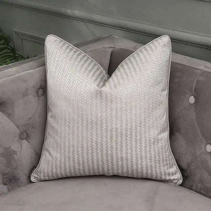 Frosted gold & silver metallic striped lumbar pillow covers bedroom