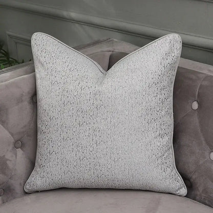Frosted gold & silver metallic striped lumbar pillow covers bedroom
