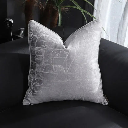 Frosted gold & silver metallic striped lumbar pillow covers bedroom