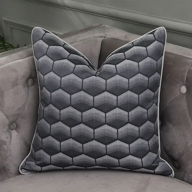 Frosted gold & silver metallic striped lumbar pillow covers bedroom