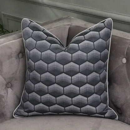 Frosted gold & silver metallic striped lumbar pillow covers bedroom