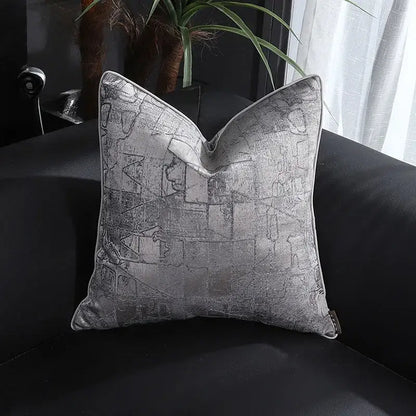Frosted gold & silver metallic striped lumbar pillow covers bedroom