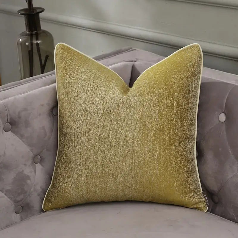 Frosted gold & silver metallic striped lumbar pillow covers bedroom