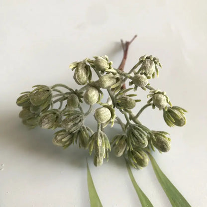 Frosted greenery berry stamen bundle for living room diy decor