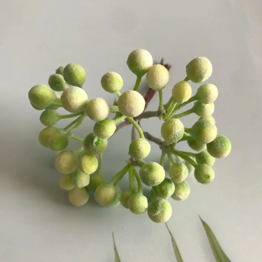 Frosted greenery berry stamen bundle for living room diy decor