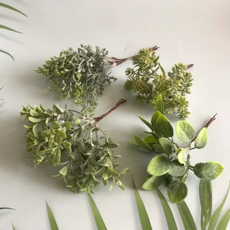 Frosted greenery berry stamen bundle for living room diy decor