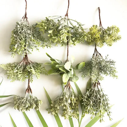 Frosted greenery berry stamen bundle for living room diy decor