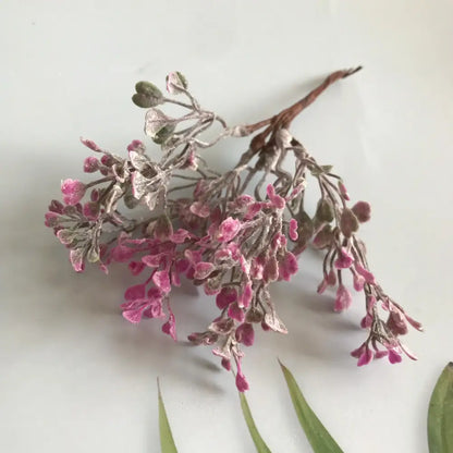 Frosted greenery berry stamen bundle for living room diy decor