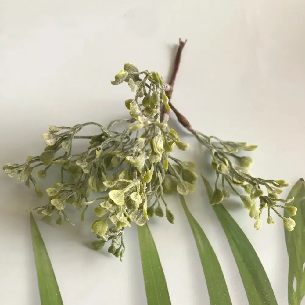 Frosted greenery berry stamen bundle for living room diy decor