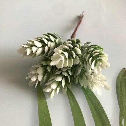 Frosted greenery berry stamen bundle for living room diy decor