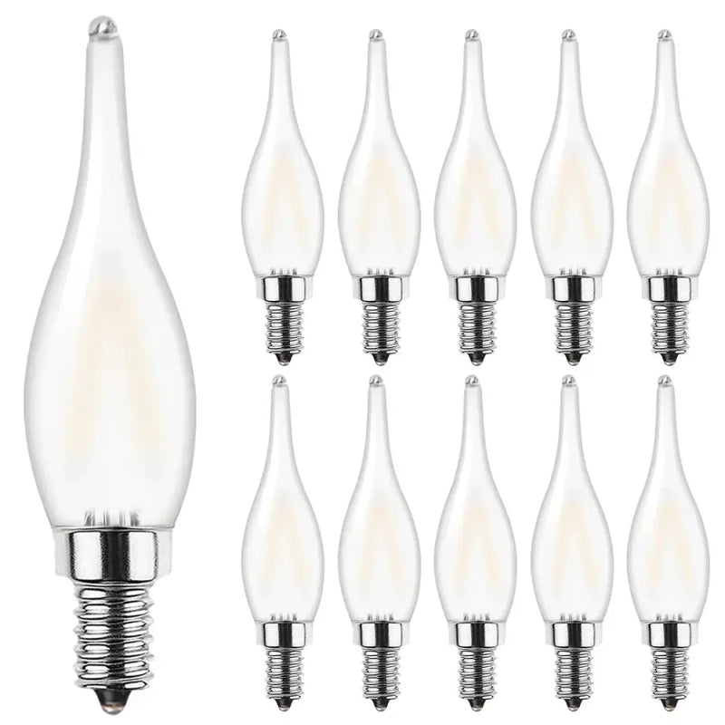 Frosted led candle bulbs – dining room chandelier light