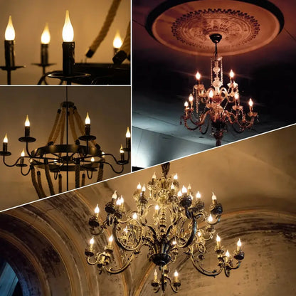 Frosted led candle bulbs – dining room chandelier light