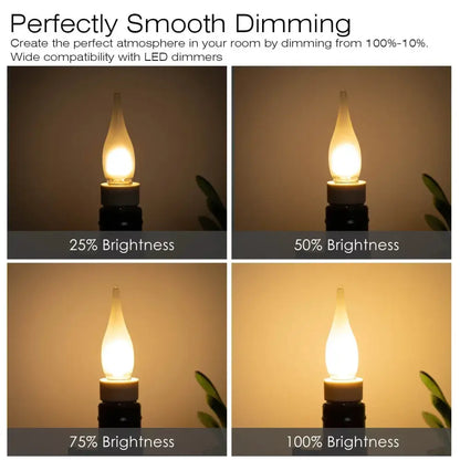 Frosted led candle bulbs – dining room chandelier light