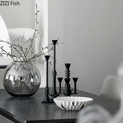 Frosted metal candle holder for romantic dining room decor