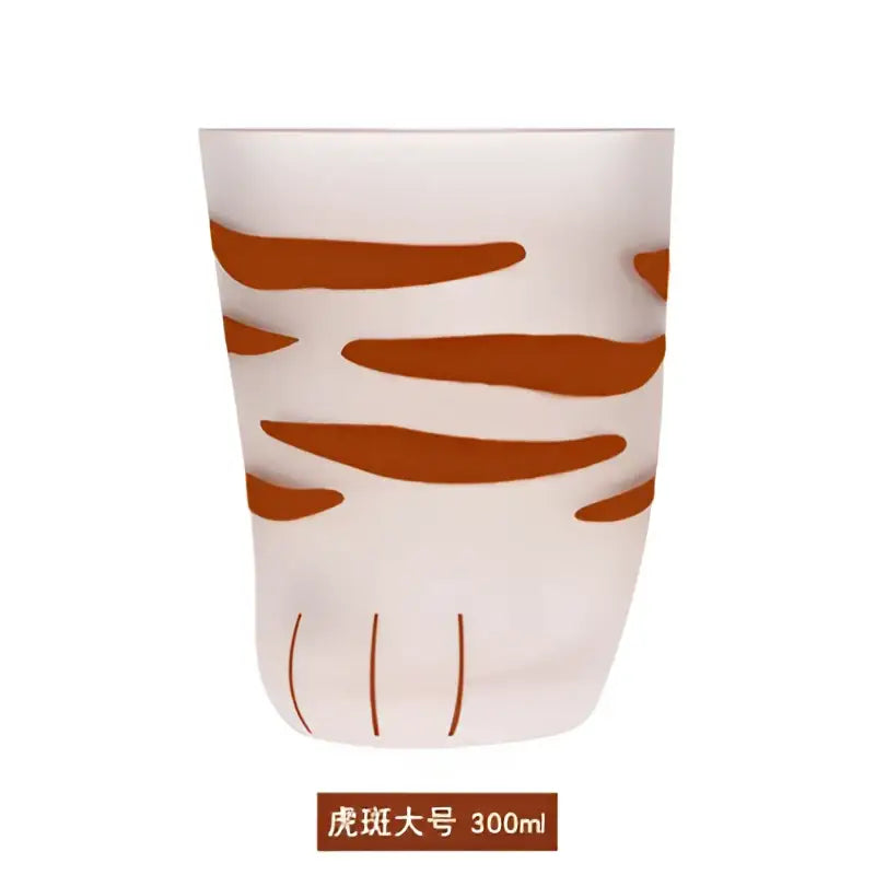 Frosted orange & black cat paw shot glass set kitchen decor