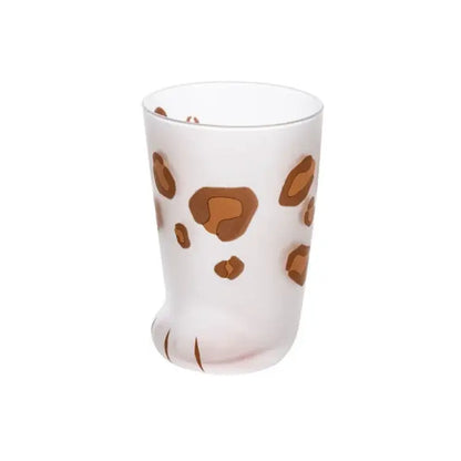 Frosted orange & black cat paw shot glass set kitchen decor