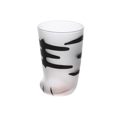 Frosted orange & black cat paw shot glass set kitchen decor