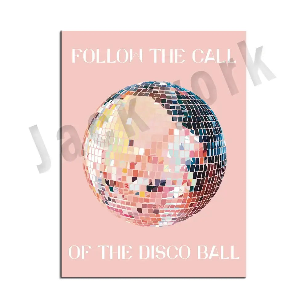 Funky disco gogo boot canvas print bedroom retro wall art