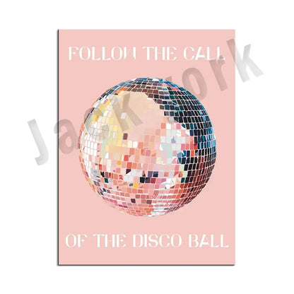 Funky disco gogo boot canvas print bedroom retro wall art