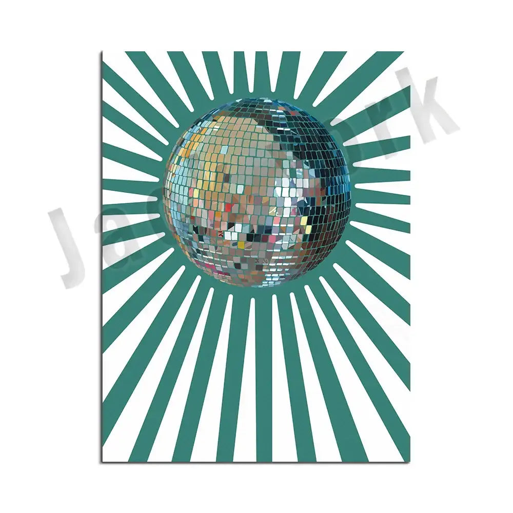 Funky disco gogo boot canvas print bedroom retro wall art