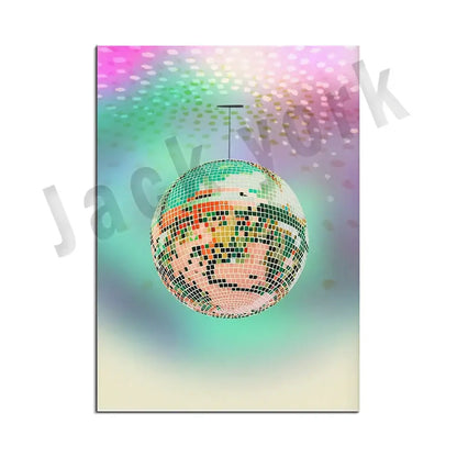 Funky disco gogo boot canvas print bedroom retro wall art