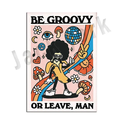 Funky disco gogo boot canvas print bedroom retro wall art