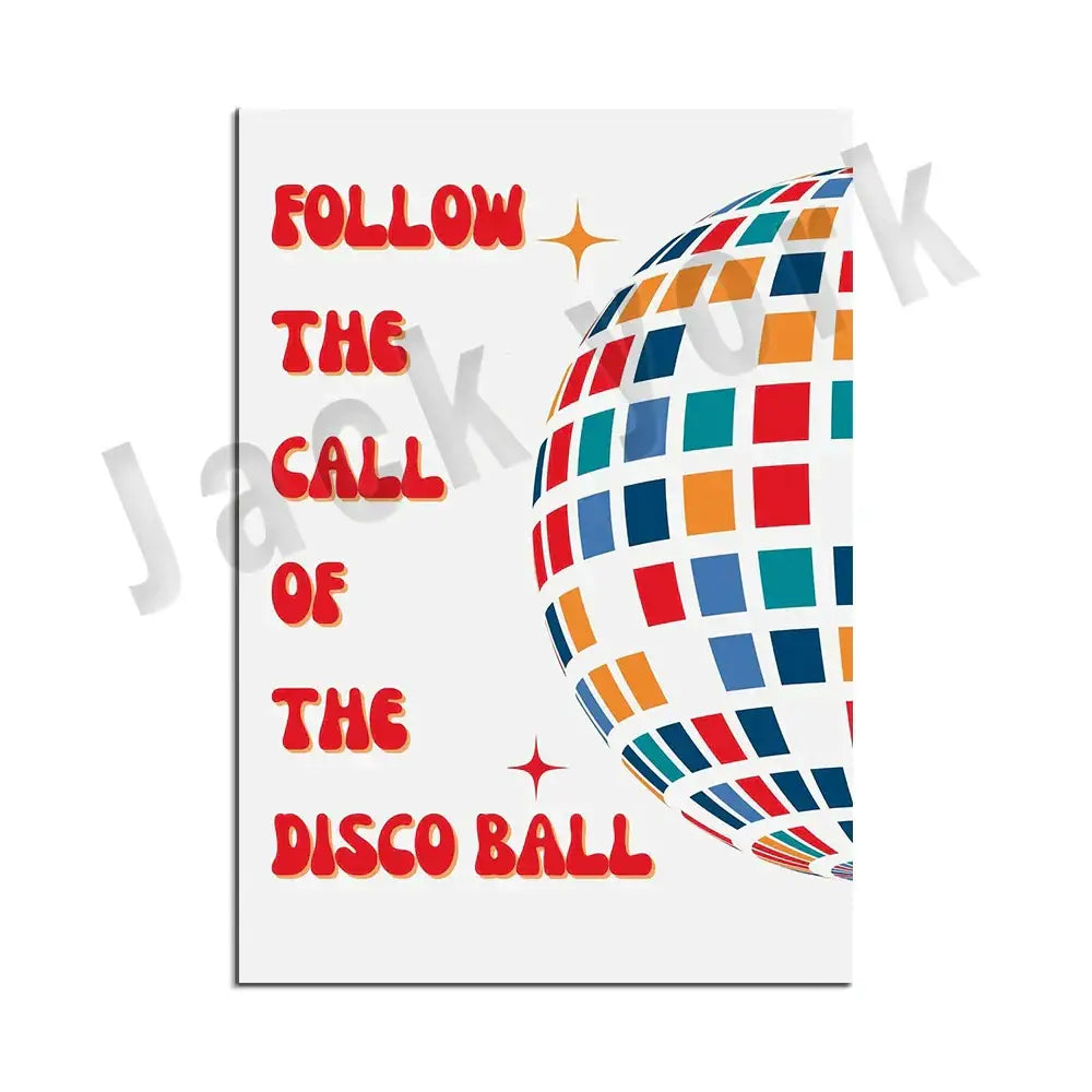 Funky disco gogo boot canvas print bedroom retro wall art