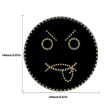 Funny black & gold smiley face led sign light car decor