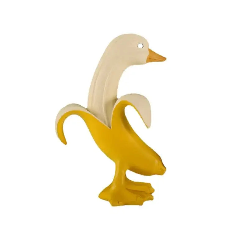 Funny white banana duck sculpture living room figurine