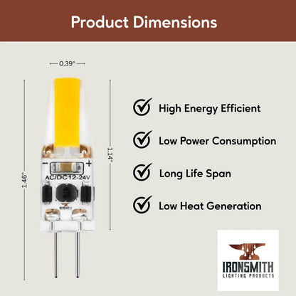G4 JC LED Bi-Pin Bulb - Dimmable Silicon Light Bulb Types