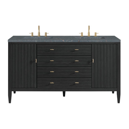 James Martin Myrrin 60" Double Bathroom Vanity, Carbon Oak
