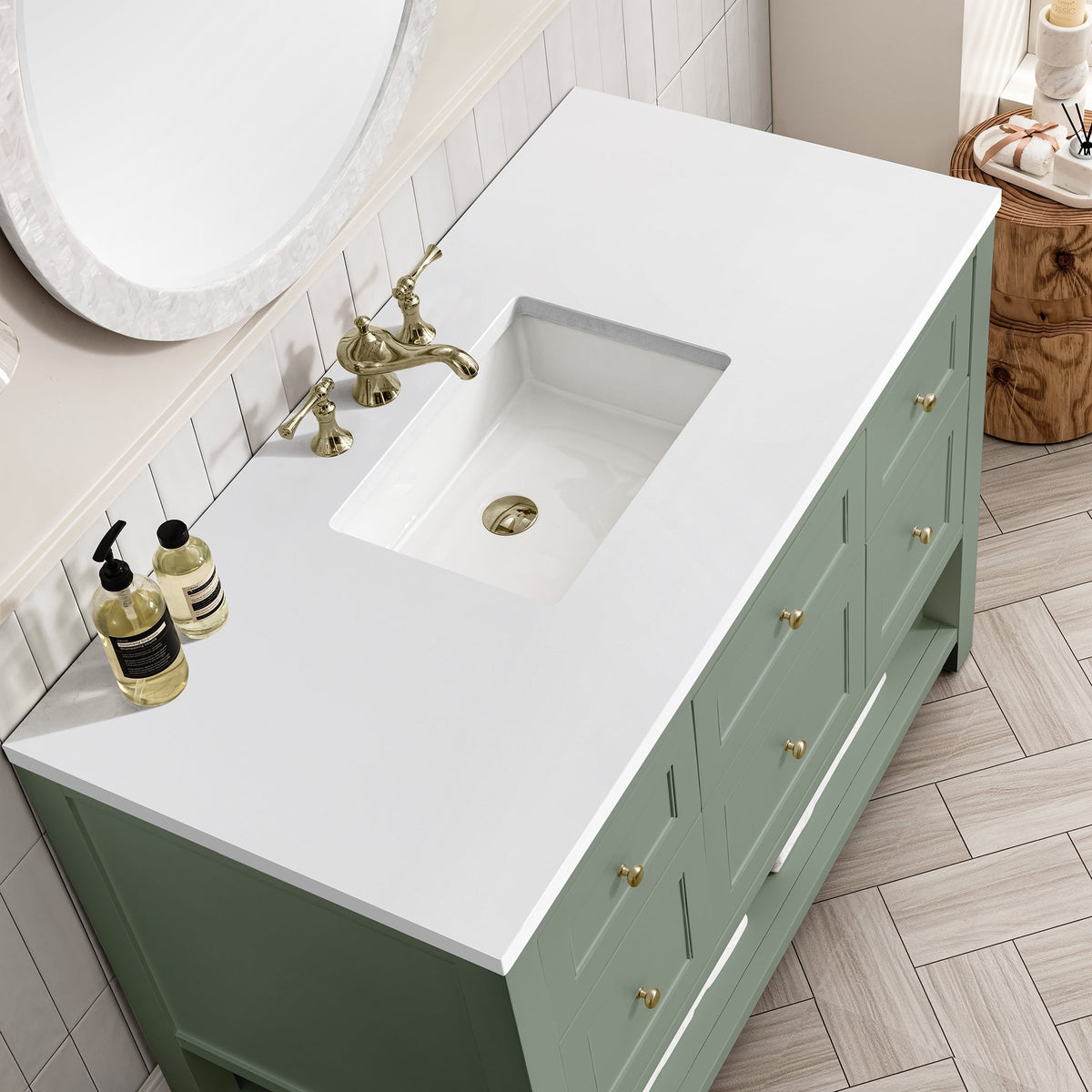 James Martin Breckenridge 48" Single Bathroom Vanity, Smokey Celadon