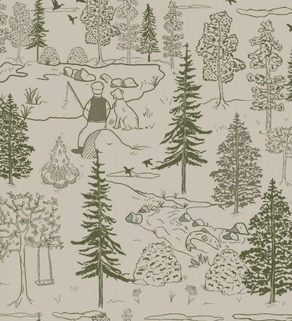 Milton Wallpaper by Painted Hawk Design