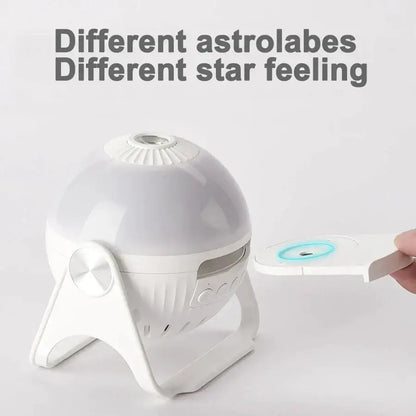 Galaxy white planetarium night light projector for bedroom kids gift
