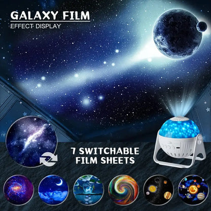 Galaxy white planetarium night light projector for bedroom kids gift