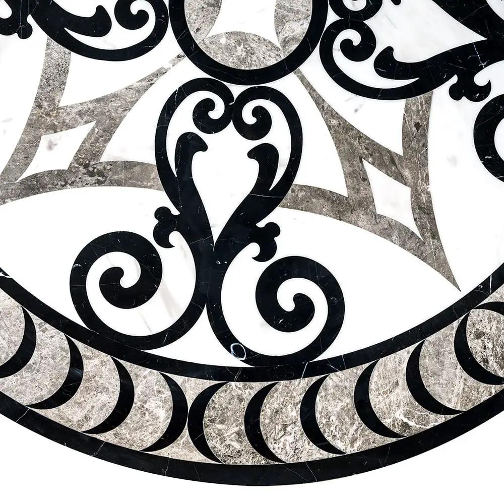 Galicia Multi Finish Round Marble Medallions 36x36